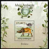 Mozambique 2010 The Environment - Buffalo perf souvenir sheet unmounted mint Michel BL 302