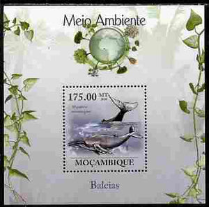 Mozambique 2010 The Environment - Whales perf souvenir sheet unmounted mint Michel BL 312