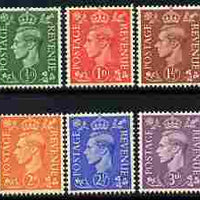 Great Britain 1941-42 KG6 lighter colours set of 6 unmounted mint SG 485-90