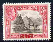 Aden 1939-48 KG6 Capture of Aden 3a sepia & carmine unmounted mint SG 22