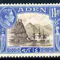 Aden 1939-48 KG6 Capture of Aden 14a sepia & blue unmounted mint SG 23a