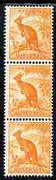 Australia 1948-56 Kangaroo 1/2d coil strip of 3 SG 228c