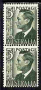 Australia 1950-52 King George 6th 3d coil pair unmounted mint, SG 237da