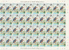 Lesotho 1986-88 Provisional surcharge 35s on 25s Malachite Kingfisher, the complete sheet of 40 with the scarce 1981 imprint date (SG720b) and containing 11 examples of the small ’s’ variety found in positions 1/5, 1/6, 1/8, 1/9, ……Details Below