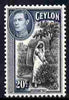 Ceylon 1938-49 KG6 Plucking Tea 20c unmounted mint, SG 391