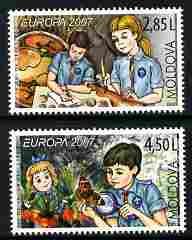 Moldova 2007 Europa - Scouting perf set of 2 unmounted mint, SG 574-5