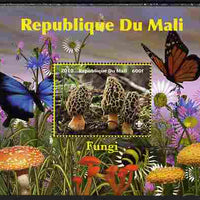 Mali 2010 Fungi #1 perf s/sheet with Butterflies & Scouts Logo unmounted mint. Note this item is privately produced and is offered purely on its thematic appeal