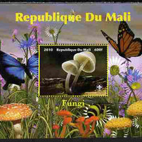 Mali 2010 Fungi #2 perf s/sheet with Butterflies & Scouts Logo unmounted mint. Note this item is privately produced and is offered purely on its thematic appeal