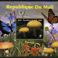 Mali 2010 Fungi #3 perf s/sheet with Butterflies & Scouts Logo unmounted mint. Note this item is privately produced and is offered purely on its thematic appeal