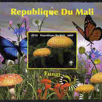 Mali 2010 Fungi #3 imperf s/sheet with Butterflies & Scouts Logo unmounted mint. Note this item is privately produced and is offered purely on its thematic appeal