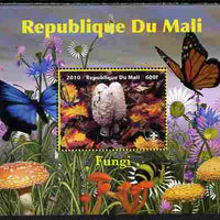 Mali 2010 Fungi #4 perf s/sheet with Butterflies & Scouts Logo unmounted mint. Note this item is privately produced and is offered purely on its thematic appeal