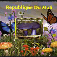 Mali 2010 Fungi #5 perf s/sheet with Butterflies & Scouts Logo unmounted mint. Note this item is privately produced and is offered purely on its thematic appeal