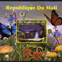 Mali 2010 Fungi #5 imperf s/sheet with Butterflies & Scouts Logo unmounted mint. Note this item is privately produced and is offered purely on its thematic appeal