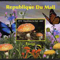 Mali 2010 Fungi #7 imperf s/sheet with Butterflies & Scouts Logo unmounted mint. Note this item is privately produced and is offered purely on its thematic appeal