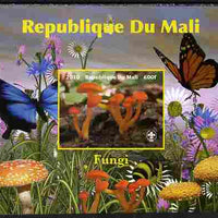 Mali 2010 Fungi #8 imperf s/sheet with Butterflies & Scouts Logo unmounted mint. Note this item is privately produced and is offered purely on its thematic appeal