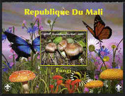 Mali 2010 Fungi #9 perf s/sheet with Butterflies & Scouts Logo unmounted mint. Note this item is privately produced and is offered purely on its thematic appeal