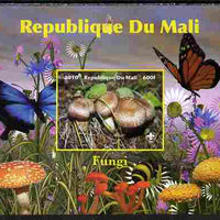 Mali 2010 Fungi #9 imperf s/sheet with Butterflies & Scouts Logo unmounted mint. Note this item is privately produced and is offered purely on its thematic appeal