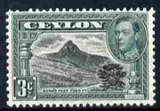 Ceylon 1938-49 KG6 Adam's Peak 3c P11.5 x 11 unmounted mint SG387d