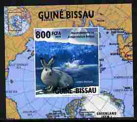 Guinea - Bissau 2010 Global Warming #1 - Rabbit individual imperf deluxe sheet unmounted mint. Note this item is privately produced and is offered purely on its thematic appeal