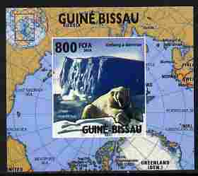 Guinea - Bissau 2010 Global Warming #2 - Polar Bear individual imperf deluxe sheet unmounted mint. Note this item is privately produced and is offered purely on its thematic appeal