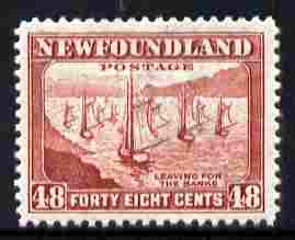 Newfoundland 1941-44 KG6 Fishing Fleet 48c unmounted mint, SG 289