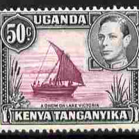 Kenya, Uganda & Tanganyika 1938-54 KG6 Dhow on Lake Victoria 50c P13 x 11.75 unmounted mint SG144