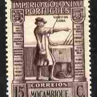 Mozambique 1938 Vasco da Gama 15c brown-purple & black unmounted mint SG354