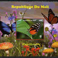 Mali 2010 Butterfles #1 perf s/sheet with Fungi & Scouts Logo unmounted mint. Note this item is privately produced and is offered purely on its thematic appeal