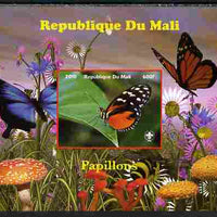 Mali 2010 Butterfles #1 imperf s/sheet with Fungi & Scouts Logo unmounted mint. Note this item is privately produced and is offered purely on its thematic appeal