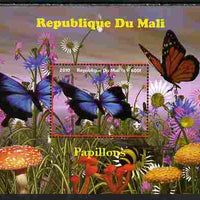 Mali 2010 Butterfles #3 perf s/sheet with Fungi & Scouts Logo unmounted mint. Note this item is privately produced and is offered purely on its thematic appeal