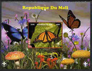 Mali 2010 Butterfles #6 perf s/sheet with Fungi & Scouts Logo unmounted mint. Note this item is privately produced and is offered purely on its thematic appeal