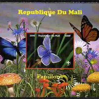 Mali 2010 Butterfles #7 imperf s/sheet with Fungi & Scouts Logo unmounted mint. Note this item is privately produced and is offered purely on its thematic appeal