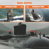 Chad 2016 Submarines #1 perf sheetlet containing 2 values unmounted mint. Note this item is privately produced and is offered purely on its thematic appeal. .