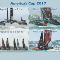 Chad 2017 America's Cup perf sheetlet containing 4 values unmounted mint. Note this item is privately produced and is offered purely on its thematic appeal. .