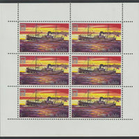 St Kilda 1971 Ships 5d The Lady Ambrosine,complete perf sheetlet of 6 unmounted mint