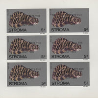 Stroma 1969 Cats 5d Wild Cat opt'd for Investiture of Prince of Wales complete imperf sheetlet of 6 unmounted mint