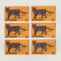 Stroma 1969 Cats 2s Burmese opt'd for Investiture of Prince of Wales complete imperf sheetlet of 6 unmounted mint