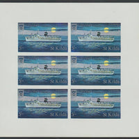 St Kilda 1971 Ships 5s SS Uganda,complete imperf sheetlet of 6 unmounted mint