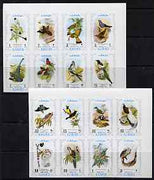 Ajman 1971 Exotic Birds imperf set of 16 unmounted mint, Mi 879-94B