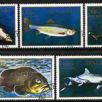 Sealand 1970 Fish perf set of 5 fine cto used