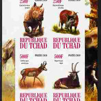 Chad 2010 African Fauna #2 imperf sheetlet containing 4 values unmounted mint