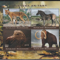 Madagascar 2018 Extinct Animals perf sheetlet containing 4 values unmounted mint. Note this item is privately produced and is offered purely on its thematic appeal.