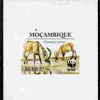 Mozambique 2009 WWF - Antelope Hippotragus equinus individual imperf deluxe sheetlet # 1 unmounted mint. Note this item is privately produced and is offered purely on its thematic appeal