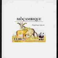 Mozambique 2009 WWF - Antelope Hippotragus equinus individual imperf deluxe sheetlet # 3 unmounted mint. Note this item is privately produced and is offered purely on its thematic appeal