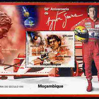 Mozambique 2010 Ayrton Senna perf s/sheet unmounted mint. Note this item is privately produced and is offered purely on its thematic appeal