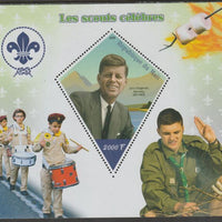 Mali 2019 Celebrity Scouts perf deluxe sheet containing one diamond shaped value unmounted mint