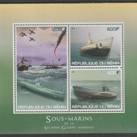 Benin 2015 Submarines perf sheet containing three values unmounted mint