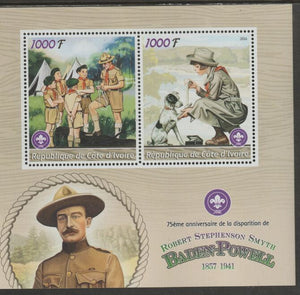 Ivory Coast 2016 Scouts perf sheet containing two values unmounted mint