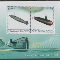 Benin 2019 Submarines perf sheet containing two values unmounted mint