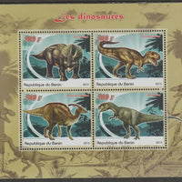 Benin 2015 Dinosaurs perf sheet containing four values unmounted mint